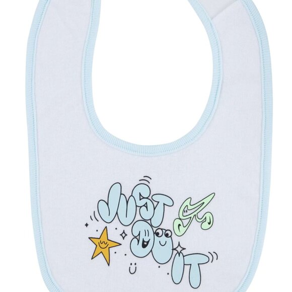 Nike Baby Boys 3-Piece Box Set 0-6 Months Glacier Blue Bodysuit Bib Hat NWT - Picture 3 of 5